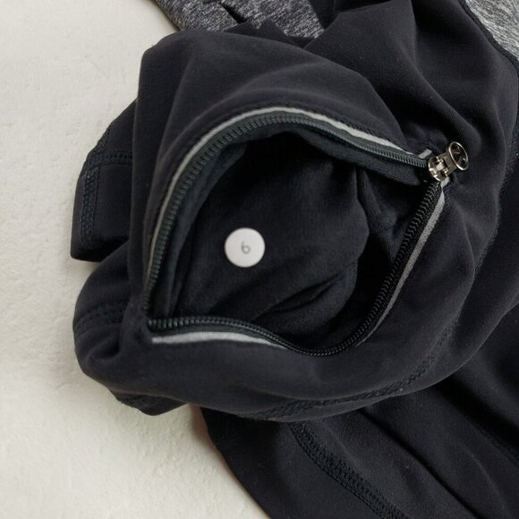 Lululemon Run Distance Pullover Womens 6 Black Long Sleeve Reflective Active Top - Picture 11 of 13